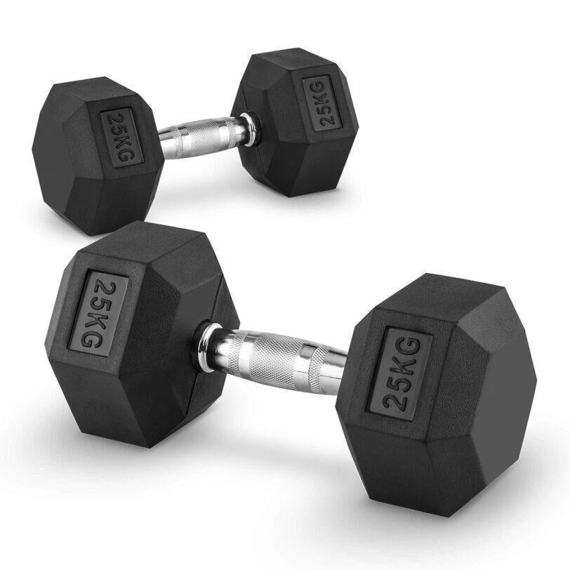 Capital Sports Hexbell 25 Dumbbell