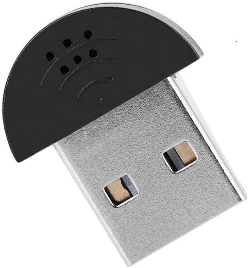 Mini USB externí mikrofon - Černý