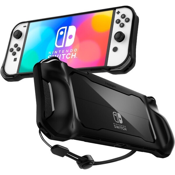 Spigen Rugged Armor ochranný kryt pro Nintendo Switch OLED černý